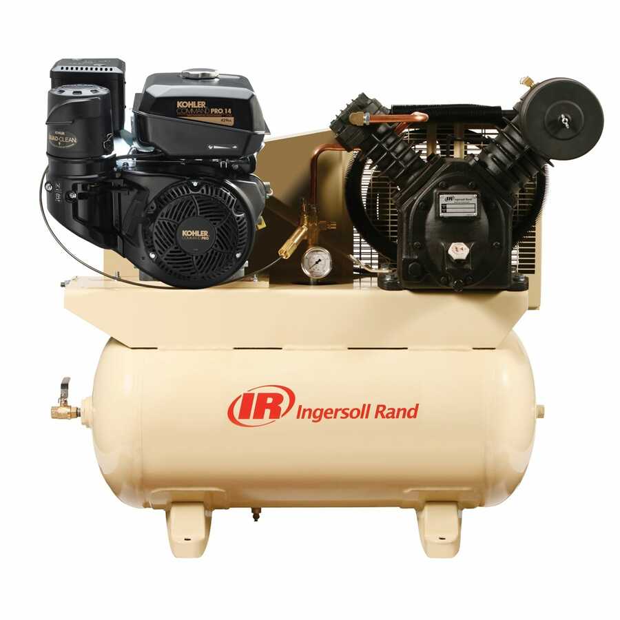 Gas Drive Air Compressor 14hp Kohler Engine Ingersoll Rand