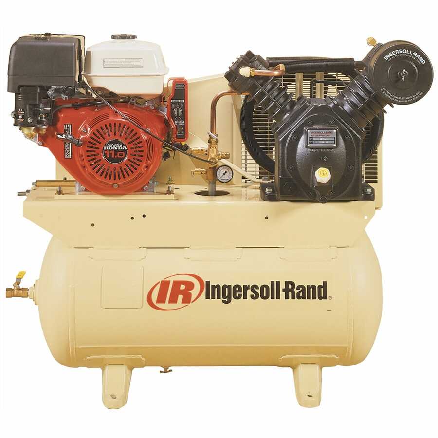 Two-Stage Type 30 Gas Engine Powered Air Compressor w/ Alt