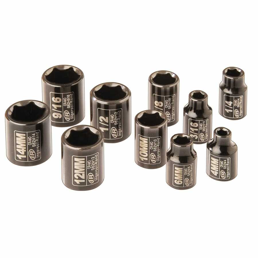 Ingersoll Rand Impact Sockets 13Pc.Set,1/2in.-Drive SAE SK4H13 #ai209 NEW 