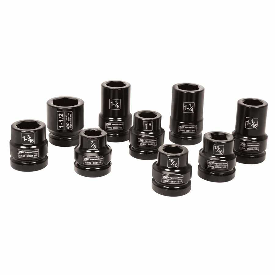 IR SK8H9T 1 In Dr SAE Truck Service Impact Socket Set - 9-Pc