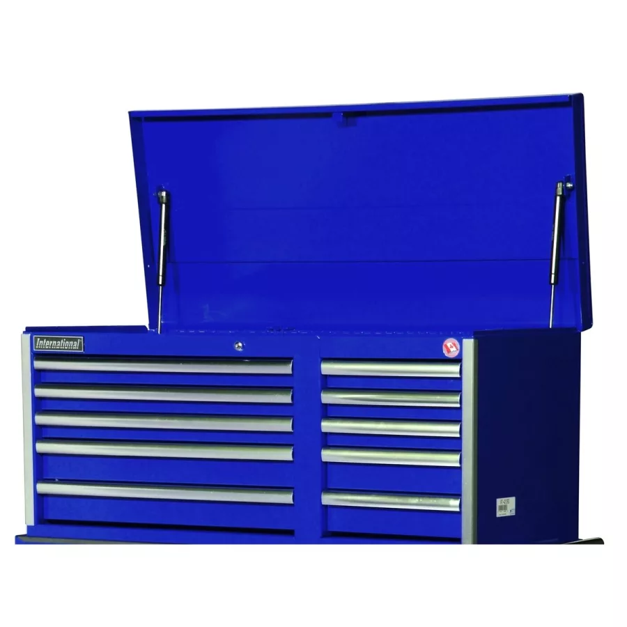 40"BLUE CHEST, 10 DRAWER