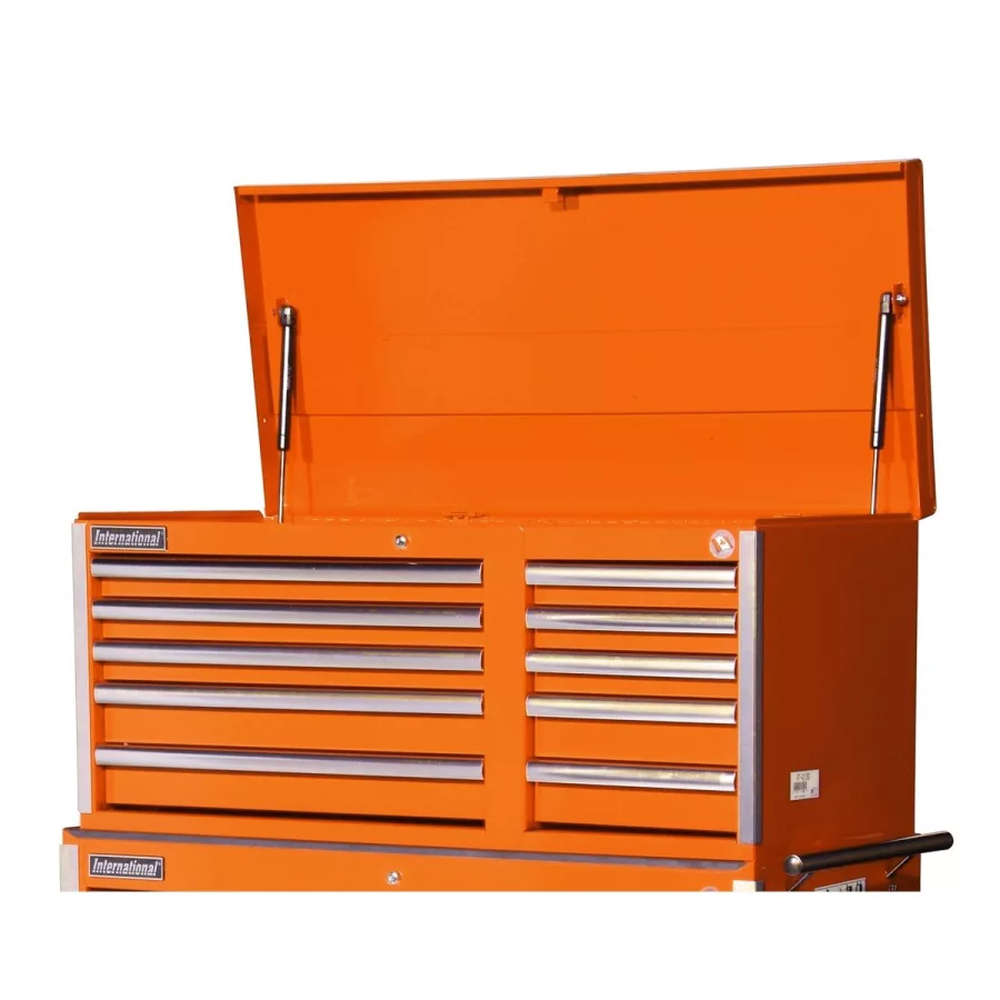 42" 10 DRAWER CHEST W/RB SLIDES ORANGE