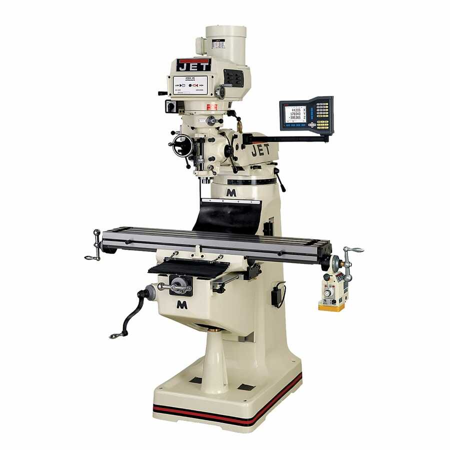 JET JTM-4VS Mill with Acu-Rite VUE DRO & X-Axis Power Feed