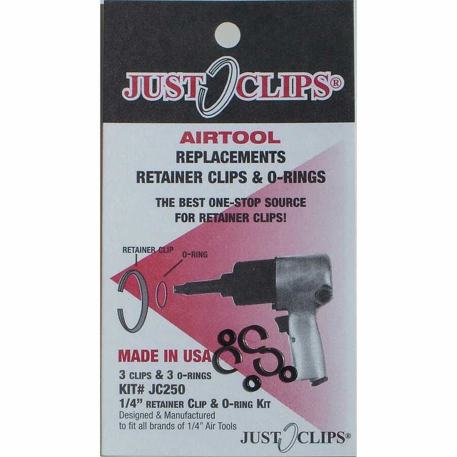 Deluxe Snap Ring Tool Kit for 1/4, 3/8 and 1/2 | Just Clips | JCDTK1