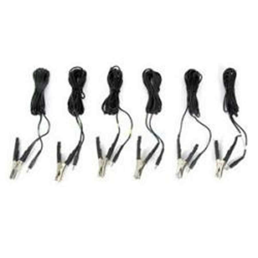 Steelman | 06635 | Steelman 06635 Color Coded Microphone Leads with Clamps 6-Pack