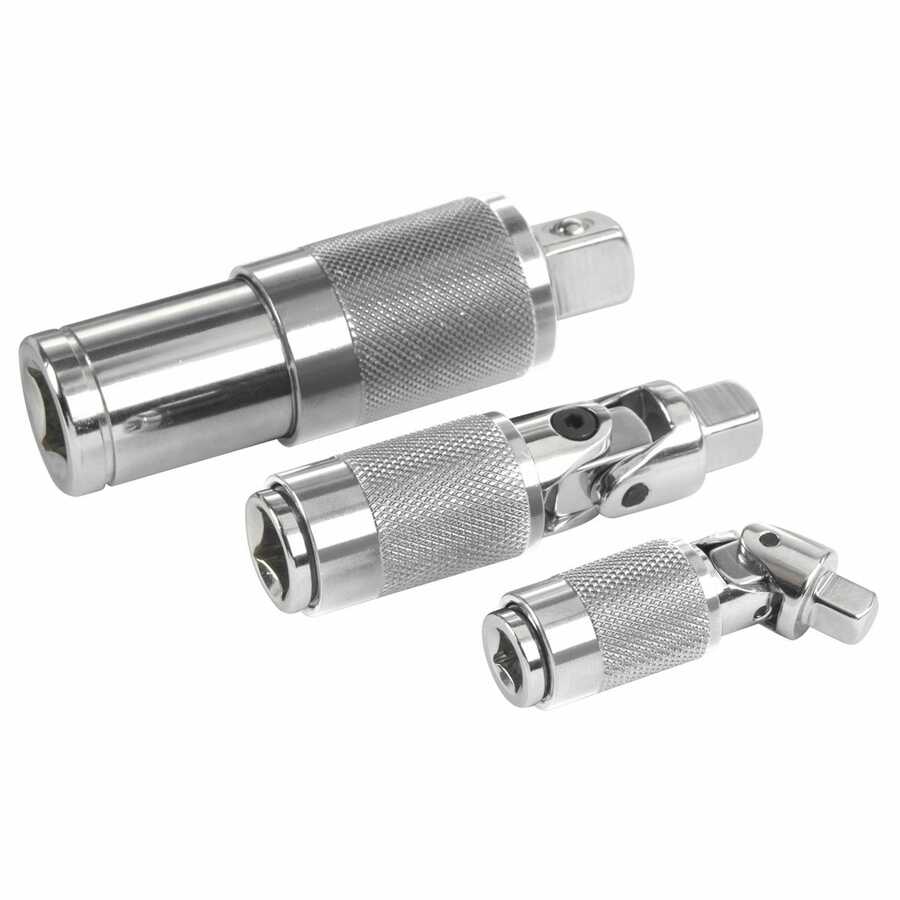 3pc Locking Chrome Adapter Set