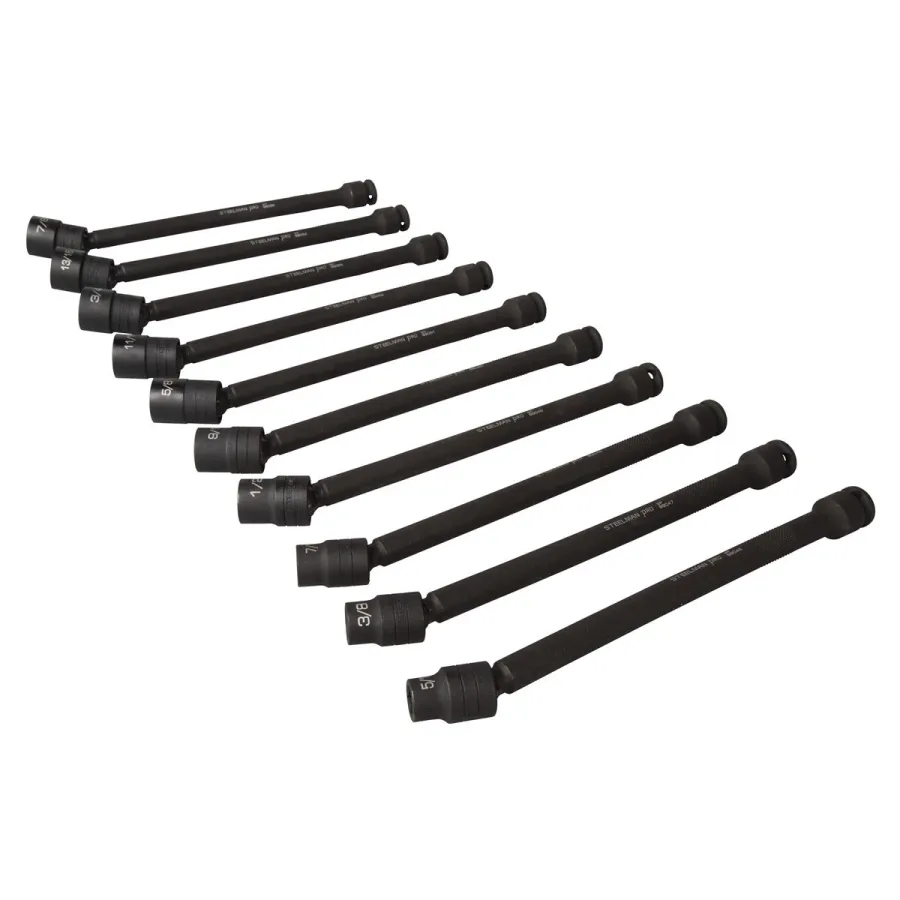 (image for) 10pc SAE Impact Swivel Extension Socket Set
