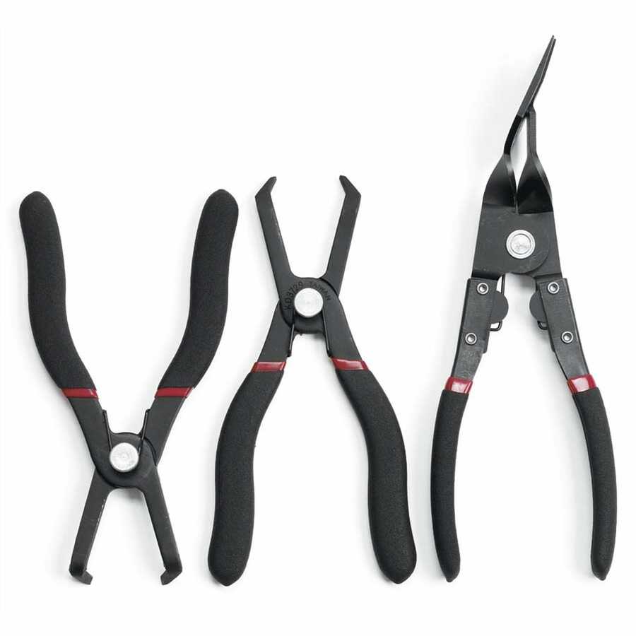 Body Clip Push Pin Pliers Set - 3-Pc