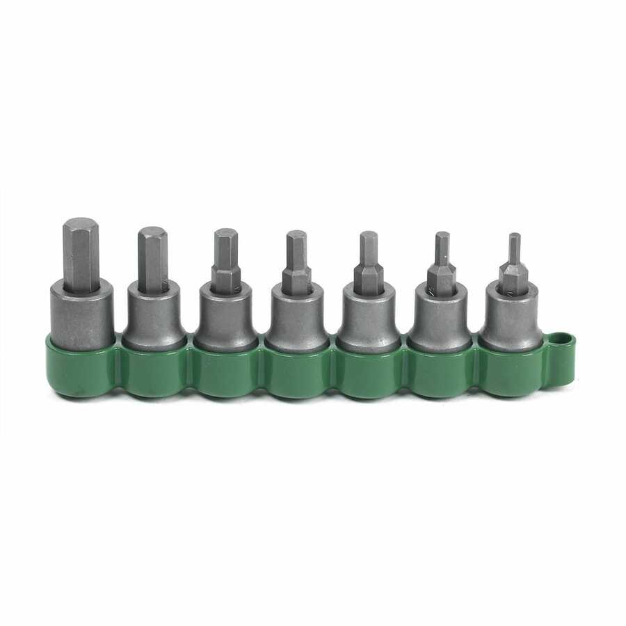 3/8 In Drive Hex Bit Metric Socket Set - 7-Pc