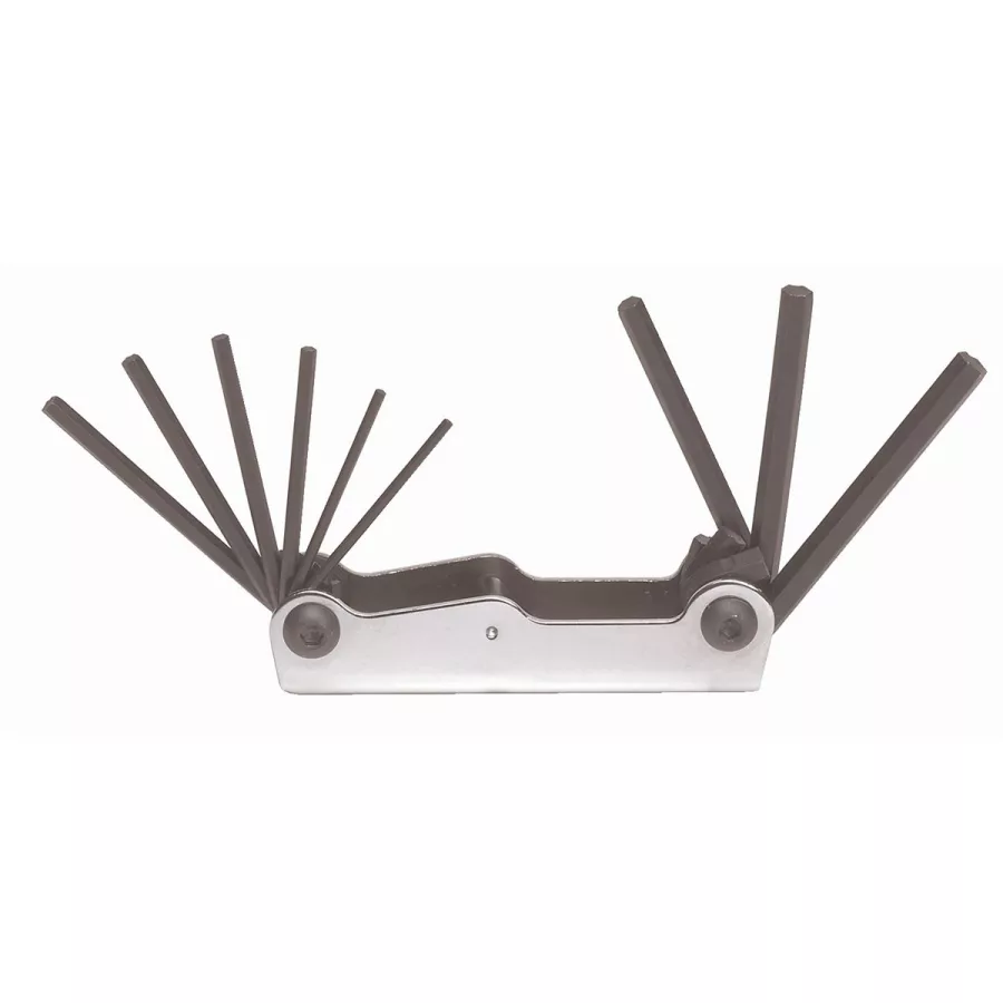Fractional SAE Fold-Up Hex Key Set 9 Pc