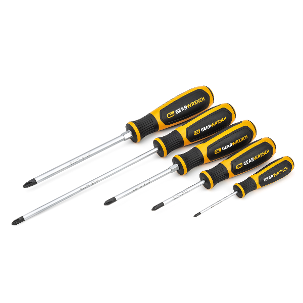 5 Piece Phillips® Dual Material Screwdriver Set