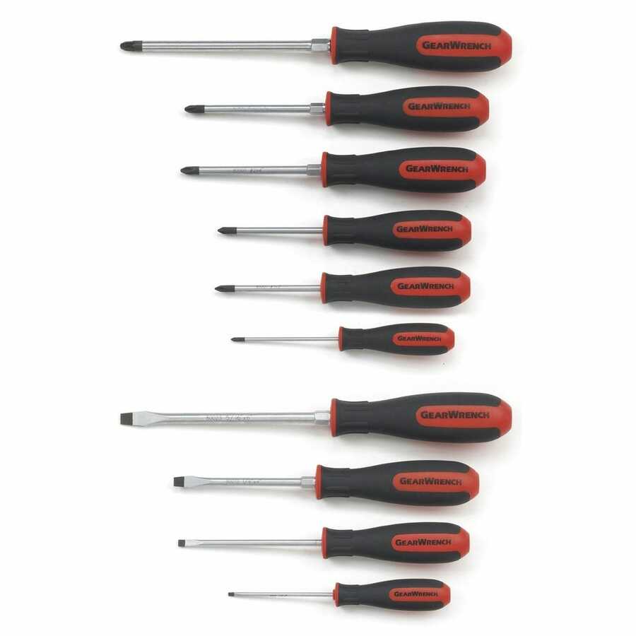 Combination and Pozi Screwdriver Set - 10-Pc