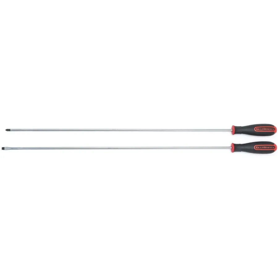 (image for) 2-Pc Extra Long Combination Dual Material Screwdri