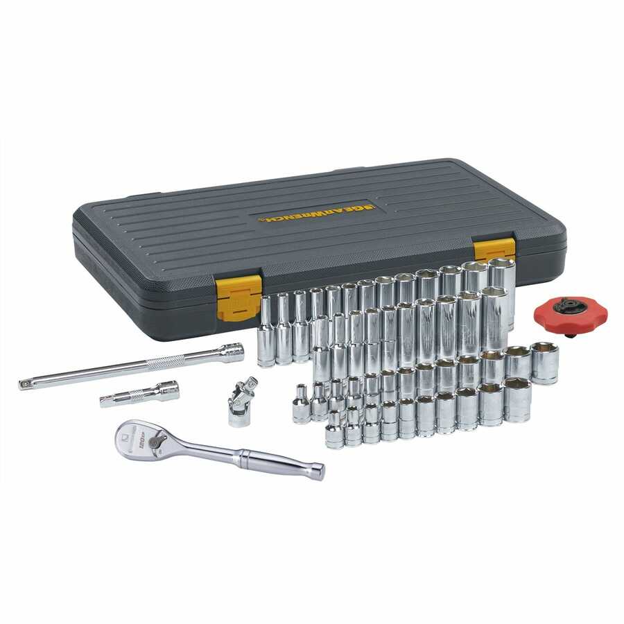 1/4 Inch Drive Fractional SAE/Metric 6 Pt Std & Deep Socket Set