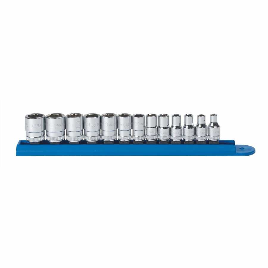 1/4 In Drive 6 Point Standard Metric Socket Set - 13-Pc