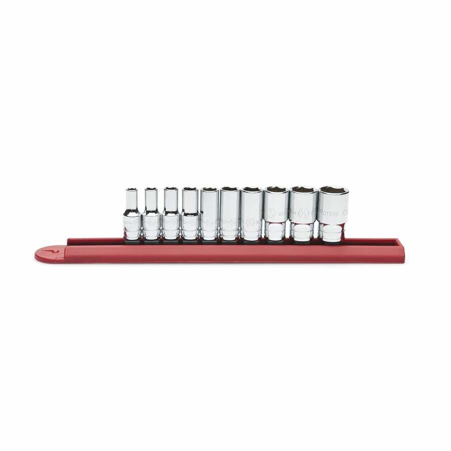 GearWrench | 80305S | GearWrench 80305S 1/4" Drive SAE Mid Length Socket Set 10 Pc
