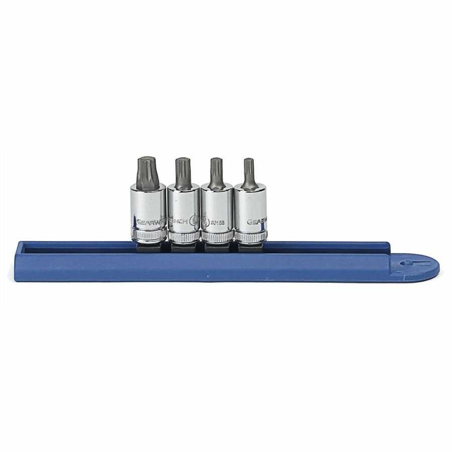 4 pc. 1/4\" Drive 12pt. Metric Bit Socket Set