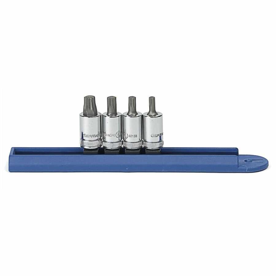 4 pc. 1/4" Drive 12pt. Metric Bit Socket Set