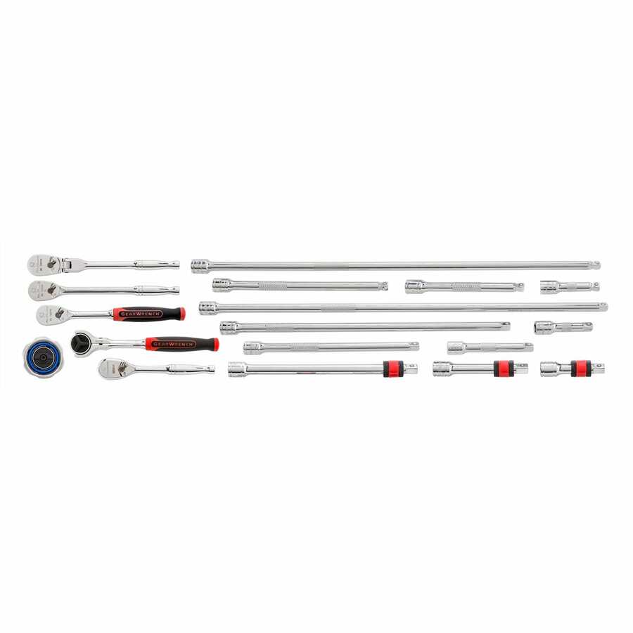 18-pc 1/4" Ratchet & Drive Tools Set