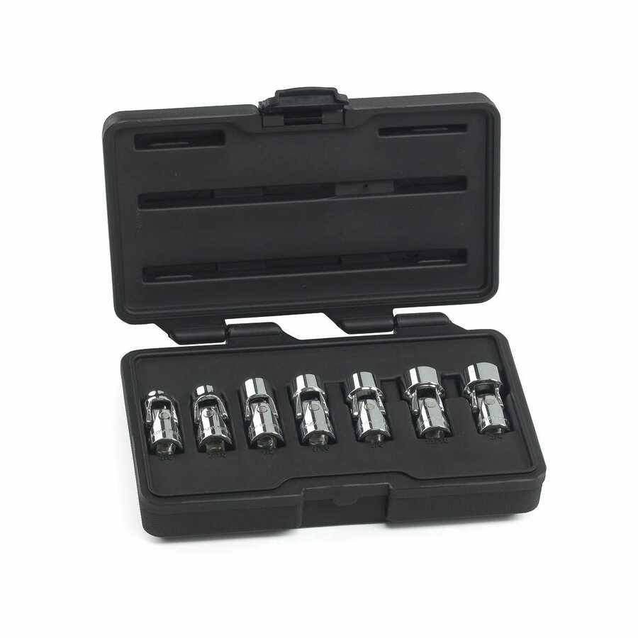 7 Piece 3/8" Drive 6 Point Flex SAE Socket Set
