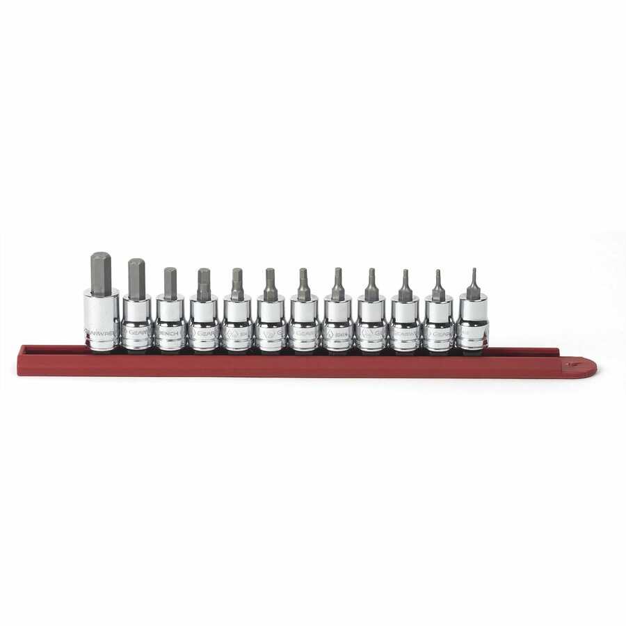 12 Piece 3/8" Drive Hex Bit SAE Socket Set