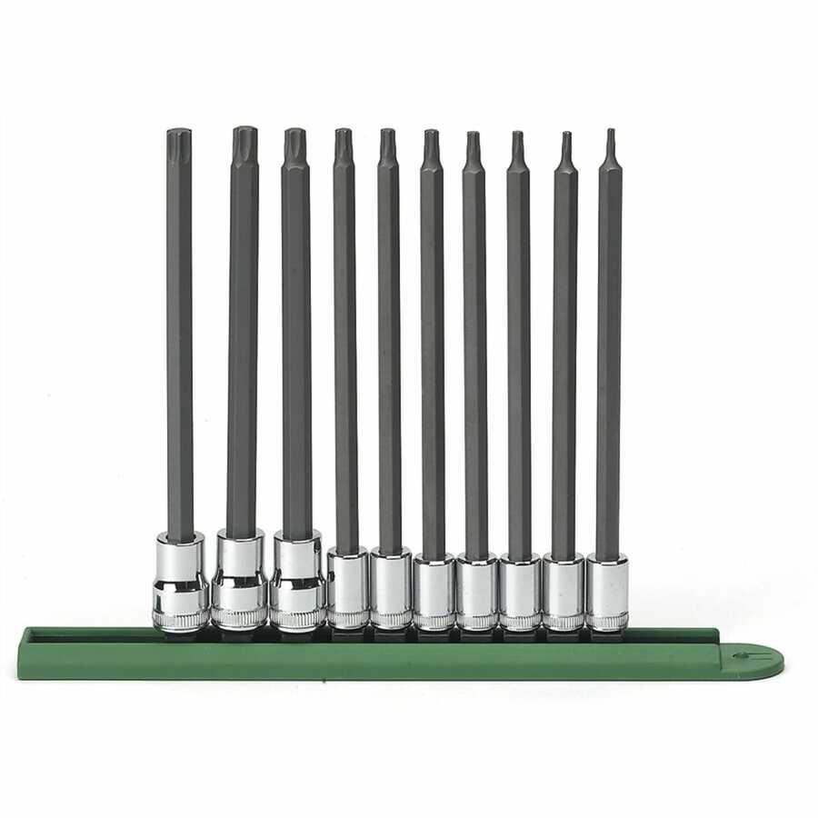 10 Piece 1/4" & 3/8" Drive Long Torx® Bit Socket Set
