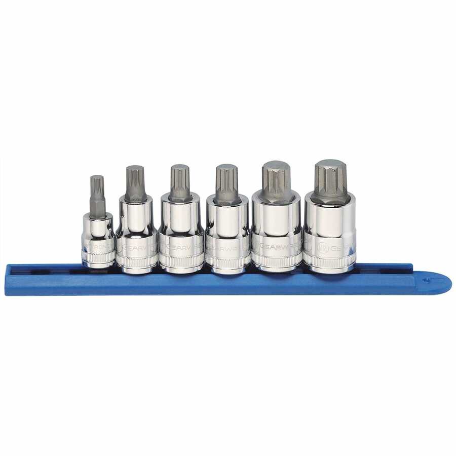 6-Pc 3/8\\ & 1/2\\\" Drive Triple Square Stubby Set\"\"\"