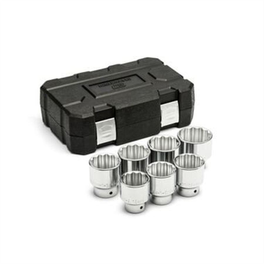 7 Piece 3/4" Drive 12 Point SAE Standard Length Socket Set