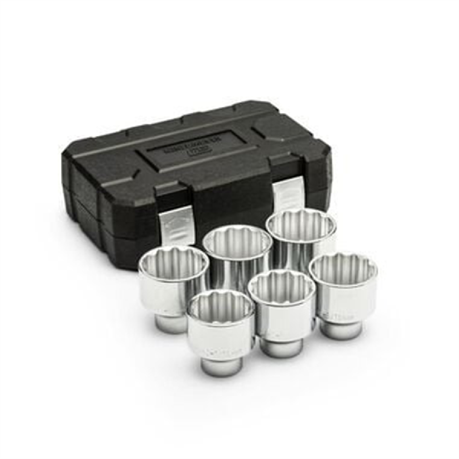 6 Piece 3/4" Drive 12 Point SAE Standard Length Socket Set