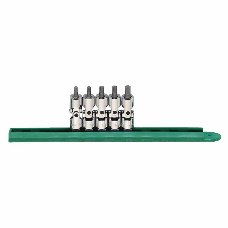 5-Pc 1/4" Drive Universal Stubby Torx Bit Socket