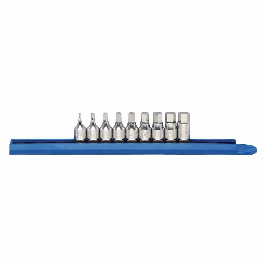 9-Pc 1/4 Drive Metric Stubby Hex Bit Set"