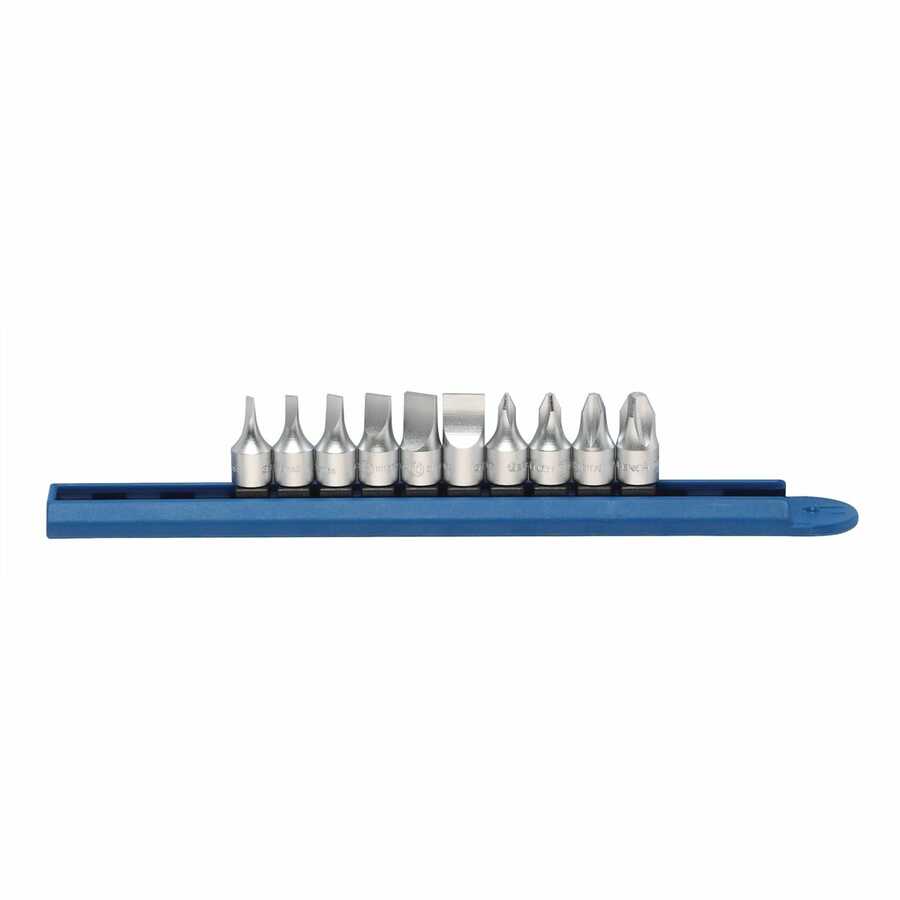 10-Pc 1/4" Drive Phillips and Slotted Bit Driver