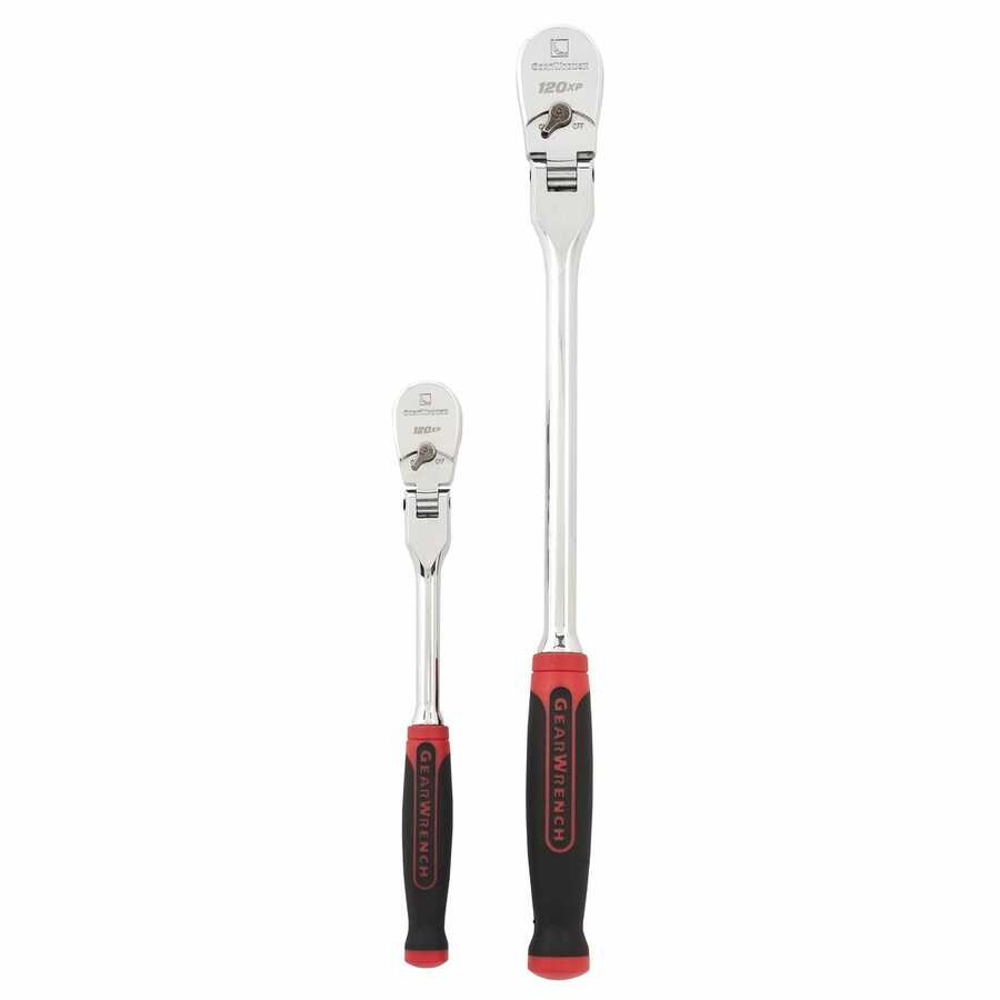 1/4 & 3/8 Inch Drive 120XP Cushion Grip Flex Teardrop Ratchet Se