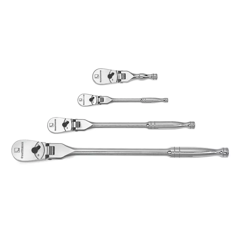 4PC FULL POLISH FLEX HEAD RATCHET