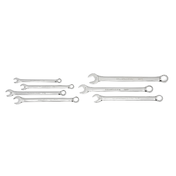 7 Pc 12 Point SAE Long Pattern Combination Wrench