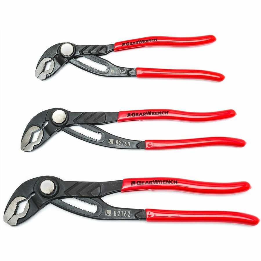 3-pc Push Button Tongue & Groove Set 8", 10", 12''