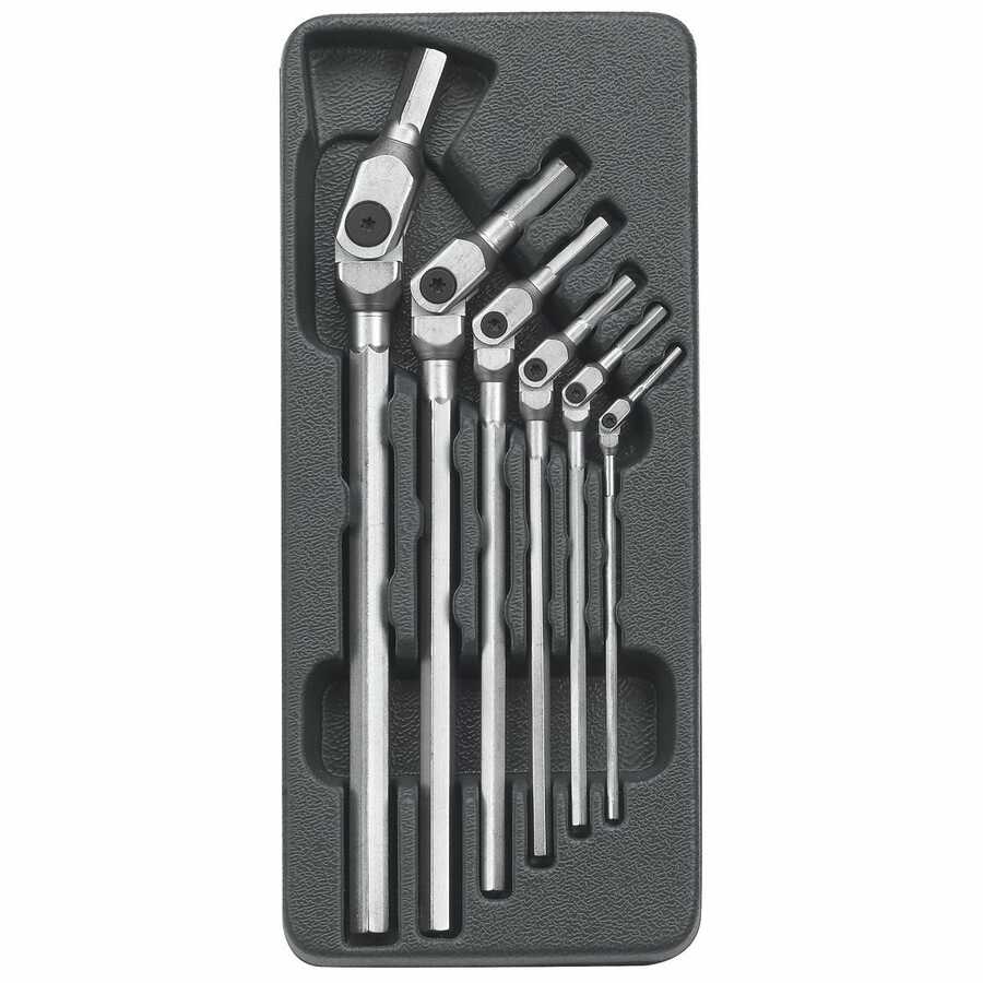 6 Pc. METRIC Flex Hex Key Set -Chrome