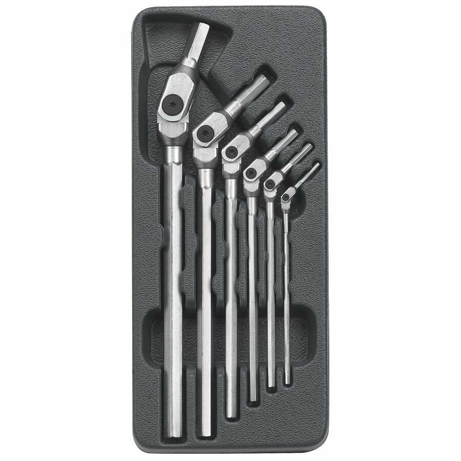 z-nla 6 Pc. METRIC Flex Hex Key Set -Chrome