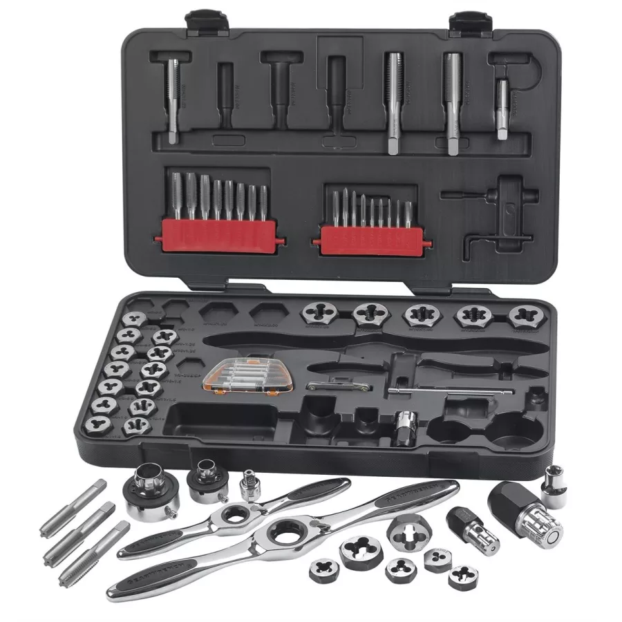 KD 82811 Large SAE Ratcheting Tap and Die Set - 65-Pc
