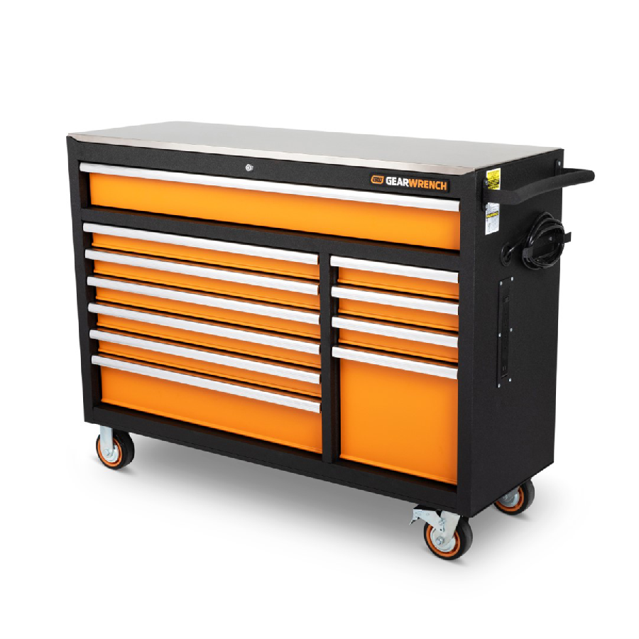 52" 11 Drawer GSX Series Rolling Tool Cabinet with Stainless Top