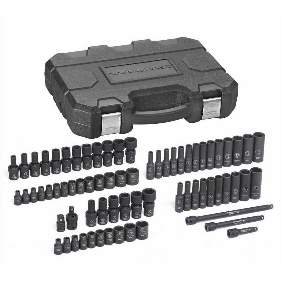 71 Pc 1/4" Drive 6 Point Standard & Deep Universal Impact set