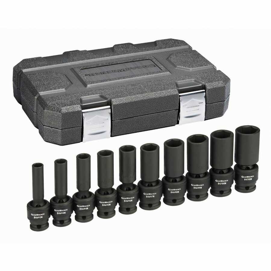 10Pc. 1/2"DR SAE Deep Universal