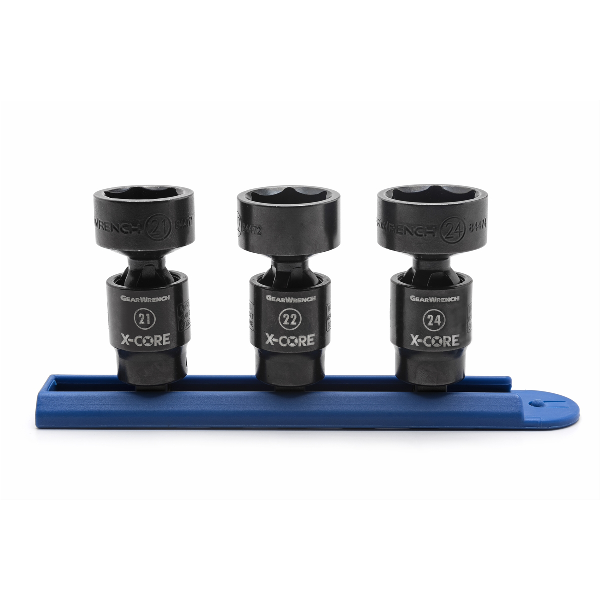 3 Pc. 3/8\" Dr. Metric Pinless Universal Impact Socket Set