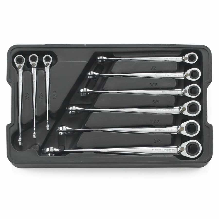 X-Beam Reversible SAE Combination Ratcheting Wrench Set - 9-Pc