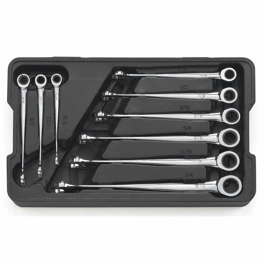 GearWrench X-Beam SAE Ratcheting Combination Wrench Set - 9-Pc