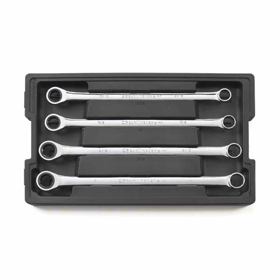 GearBox Add On Double Box Ratcheting Wrench Set - SAE 4-Pc