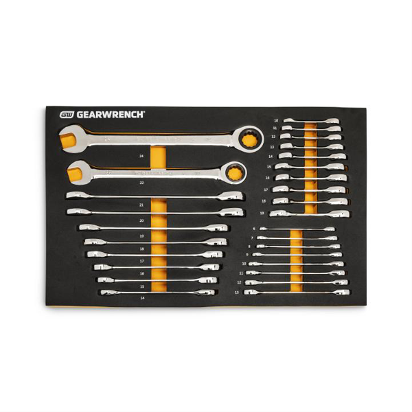 28 Pc 72-Tooth 12 Point Metric Standard & Stubby Combination set