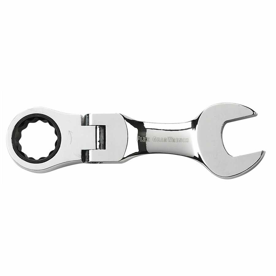 19 mm Stubby Flex Combination Ratcheting Wrench