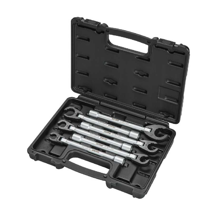 Gedore Articulated Ring Spanner Set, open, 150mm
