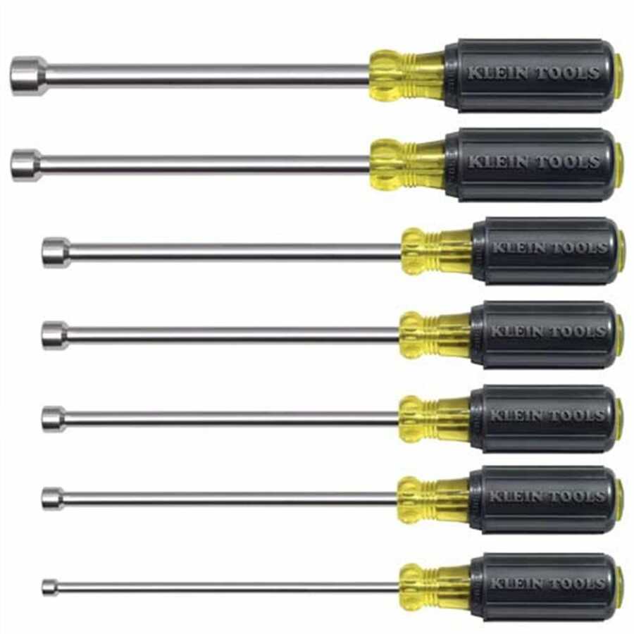 7 Piece Magnetic Tip Nut Driver Set - 6" Hollow Shank